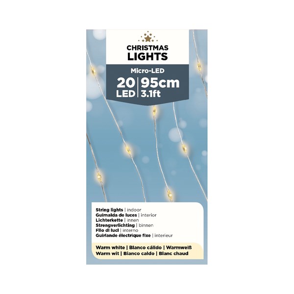 MICRO LED STRINGLIGHTS BO INDOOR 95CM-20L