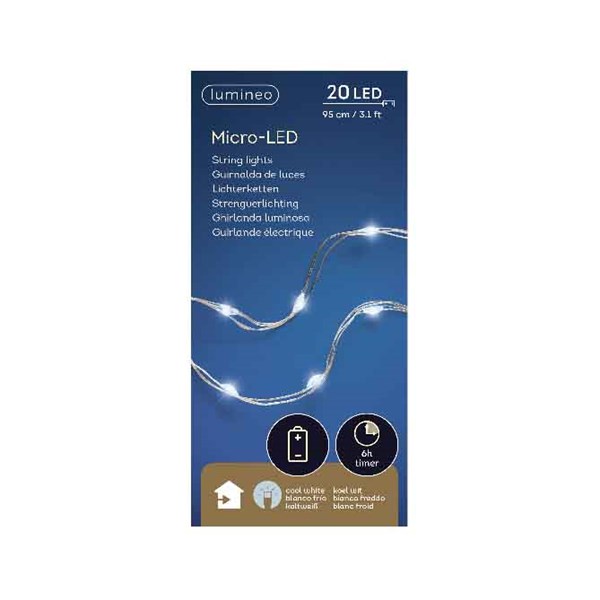 MICRO LED STRINGLIGHTS BO INDOOR 95CM-20L