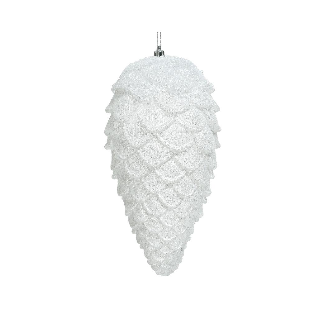 PLC PINECONE GLITTER W HANGER DIA12-H26.50CM