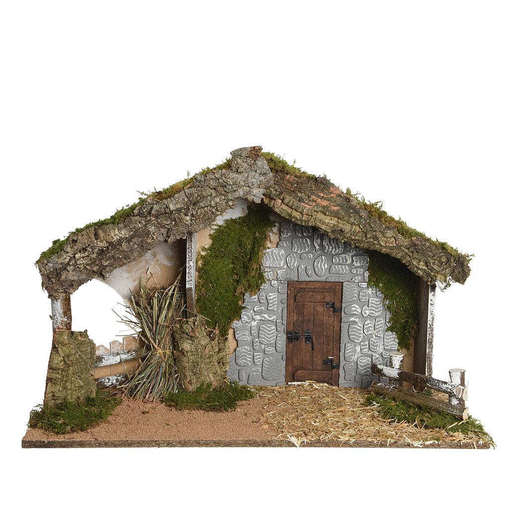 NATIVITY HOUSE L63-W30-H40CM