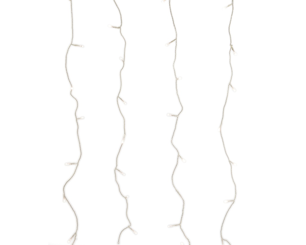 ***LED CURTAIN LIGHTS OUTDOOR TRANSPARENT/WARM WHITE W100.00-H200.00cm-120L