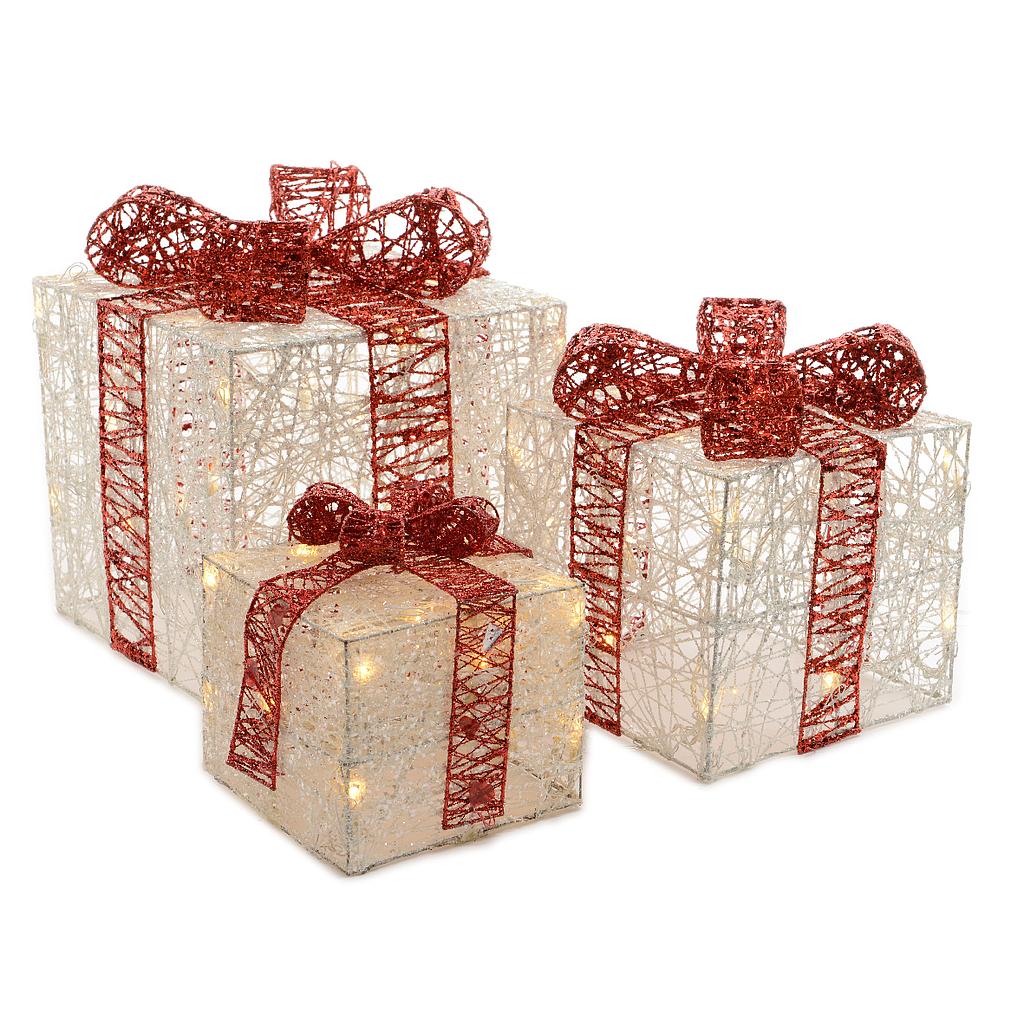 REGALO 25X25X30CM-30LED/CAL S/3