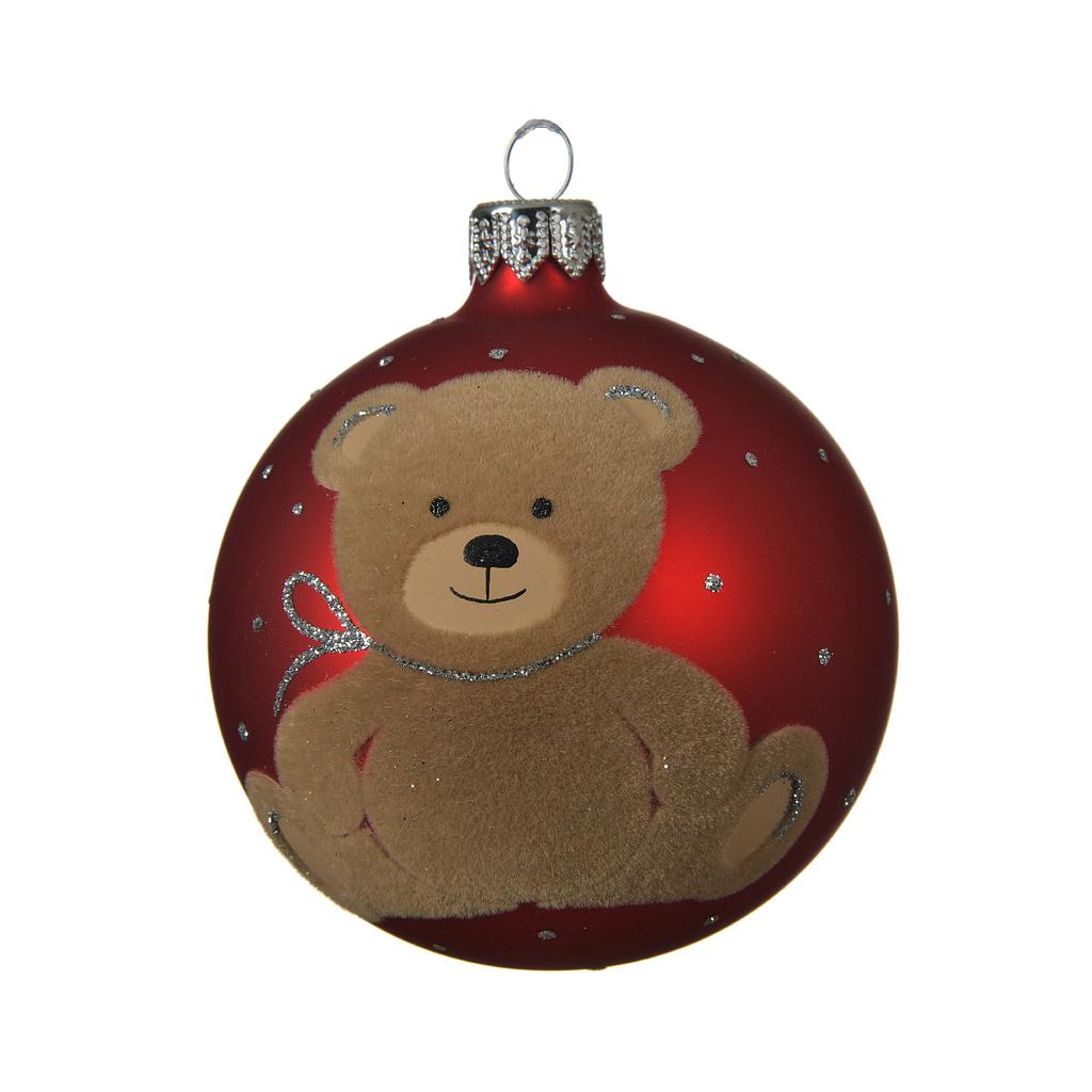BOLA CRIS 80MM ROJO "TEDDY"