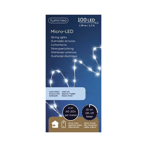 MICRO LED EXTRA DENSE - 159CM - 100 LED/FROID/BAT/6H