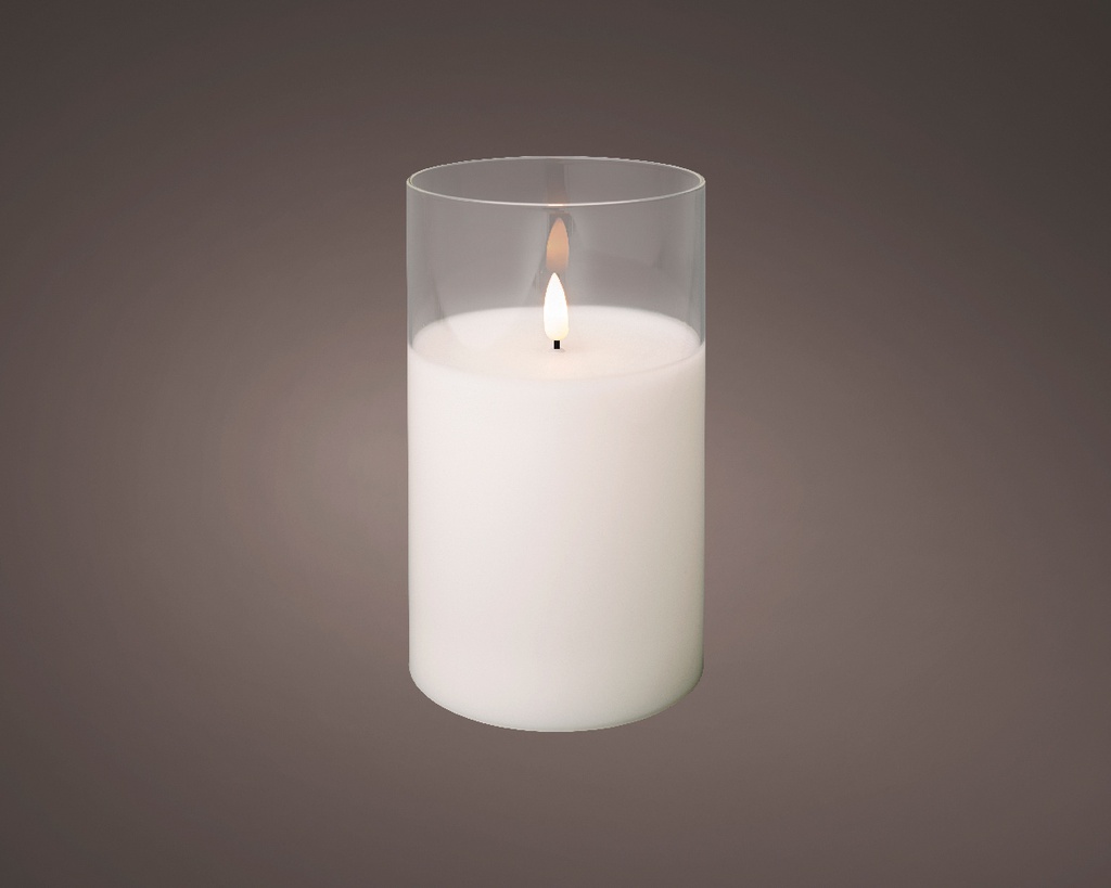 LED WAX CANDLE IN GLASS IND BO DIA10-H17.50CM-1L