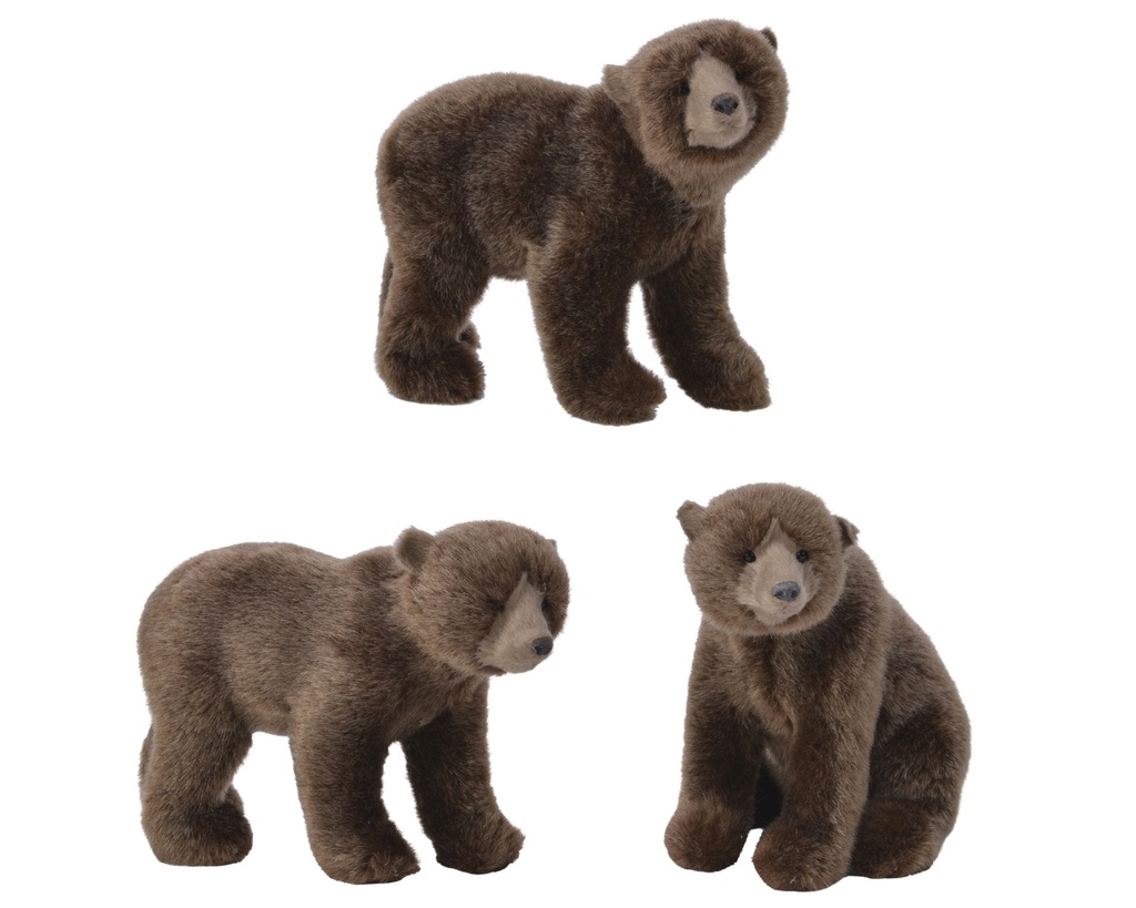 PLC BEAR W PLUSH 3ASS L16-W10-H14CM
