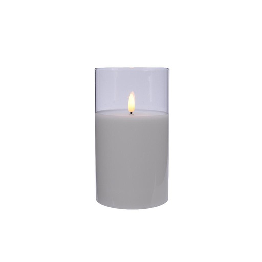 LED WAX CANDLE IN GLASS IND BO DIA7.50-H12.50CM-1L
