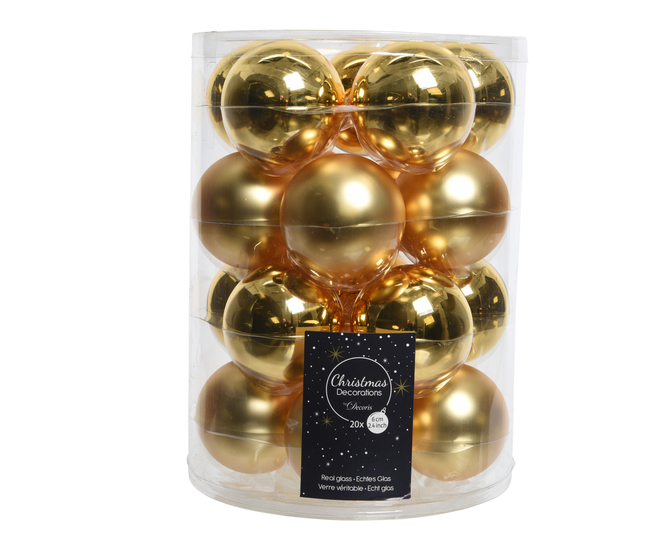 BOLA ORO MAT/BRI 60MM 20UDS