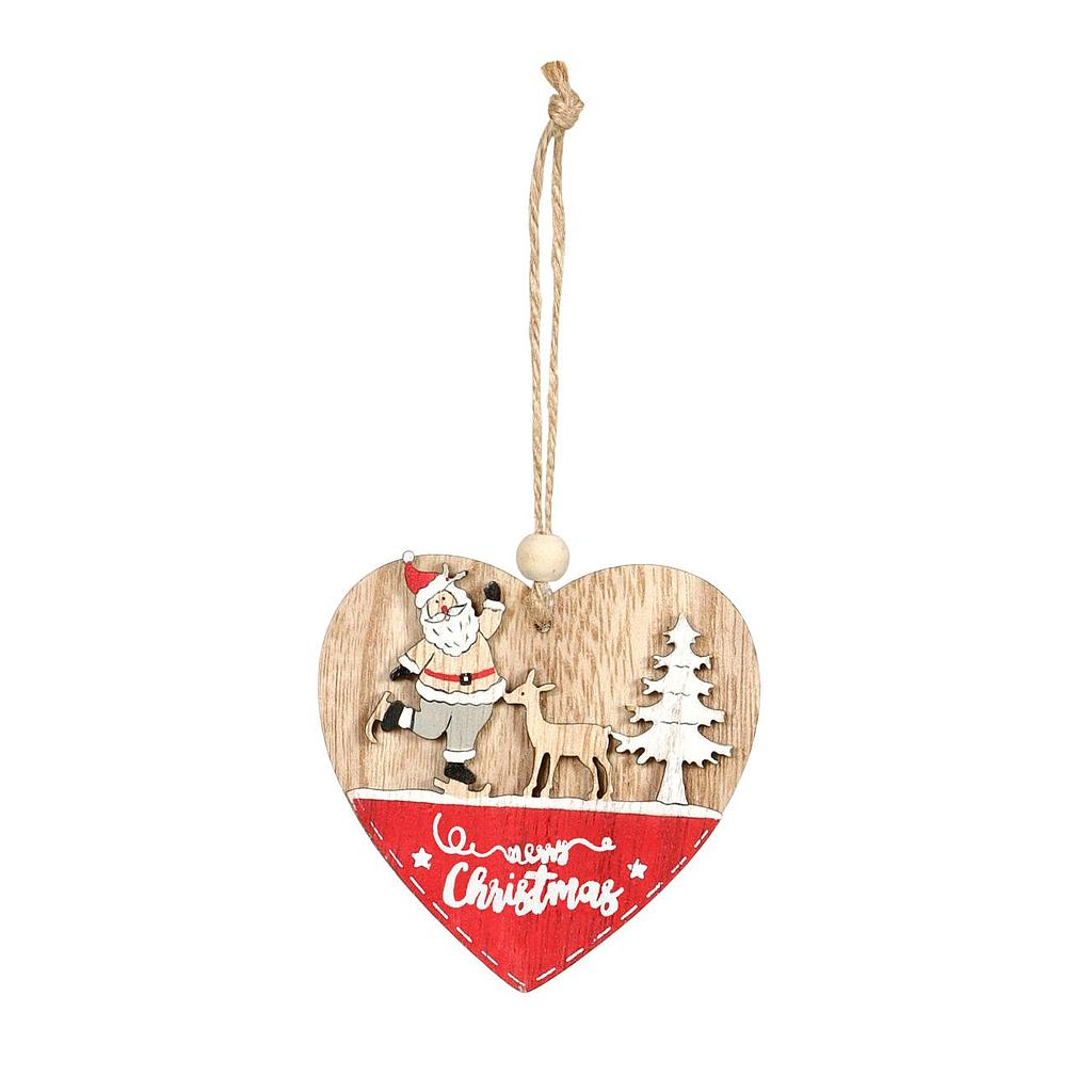 CORAZON MADERA CON SANTA P COLGAR CM8.6X0.6XH8