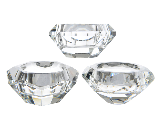CANDELABRO CRISTAL - DIAMANTE - 3 FORMAS - PRECIO UNIDAD