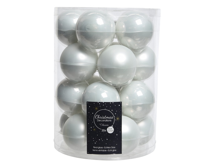 BOLA CRIS WINT WHITE 60MM BRI/MAT S/20