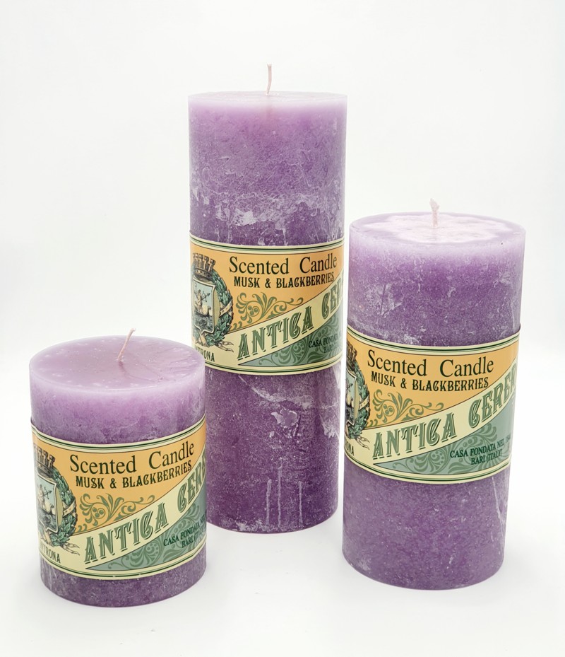 VELA CERA PERFUMADA MUSK & BLACKBERRY 14CM