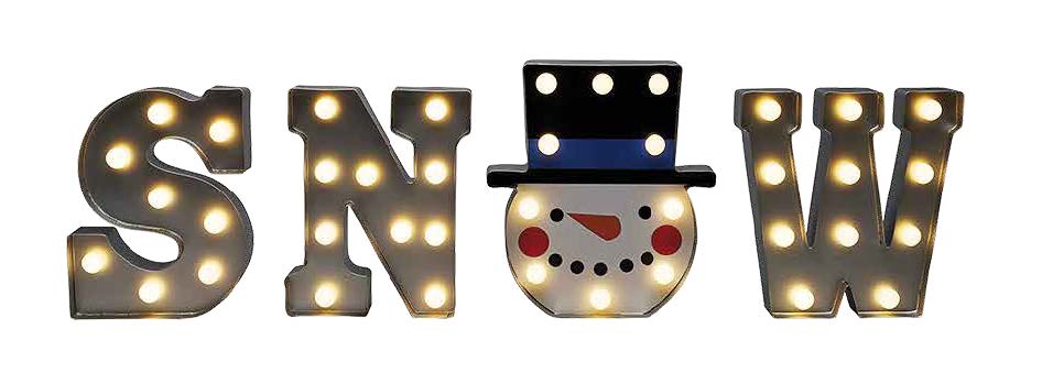 LETRERO ILUMINADO VINTAGE SNOW