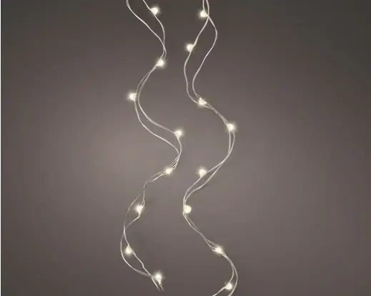 TIRA MICRO LED - 495CM - 100 LEDS - BATERIA/LUZ CALIDA /TIMER