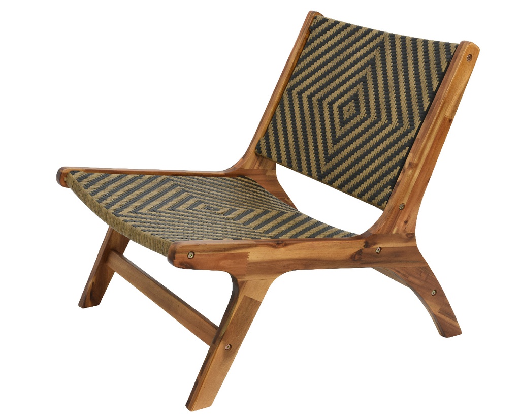 SILLON MIMBRE Y MADERA ACACIA - EXTERIOR - UV RESISTENTE Y REPELENTE AL AGUA