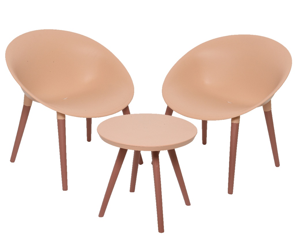 LOUNGE SET MARBELLA - EXTERIOR  - COLOR SALMÓN -