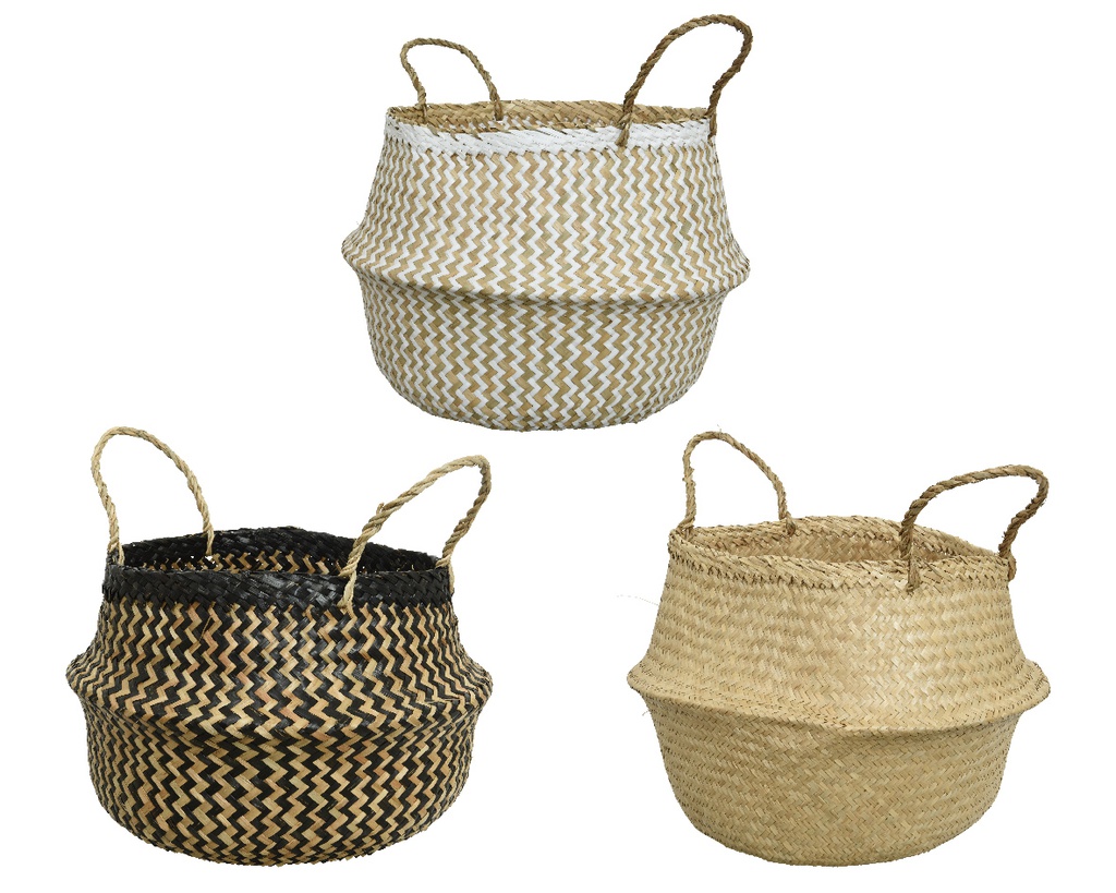 CESTA HIERBA MARINA - 3 COLORES - PRECIO UD