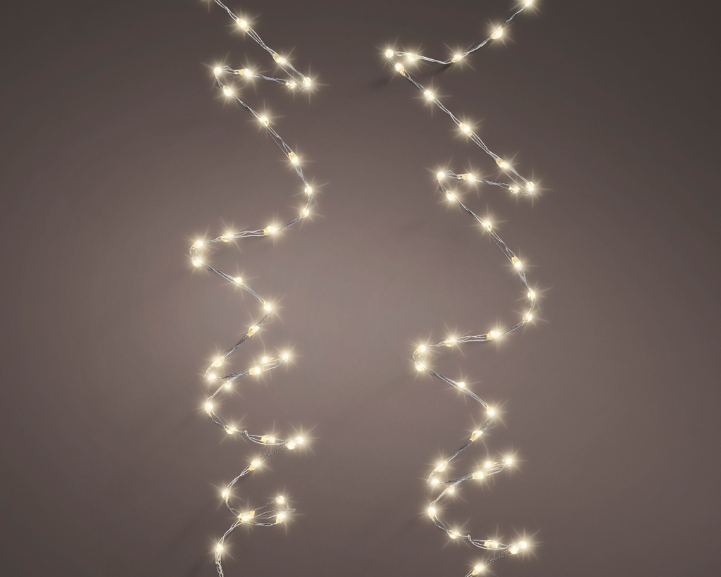 TIRA MICRO EXTRADENSE - CABLE PLATEADO - 1200CM-756LED/LUZ CALIDA/APTO EXTERIOR