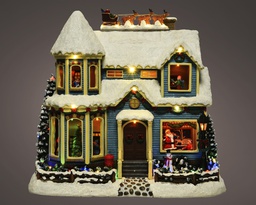 [4-488357] *** MICRO LED SCENERY POLYRESIN HOUSE STEADY INDOOR 488357