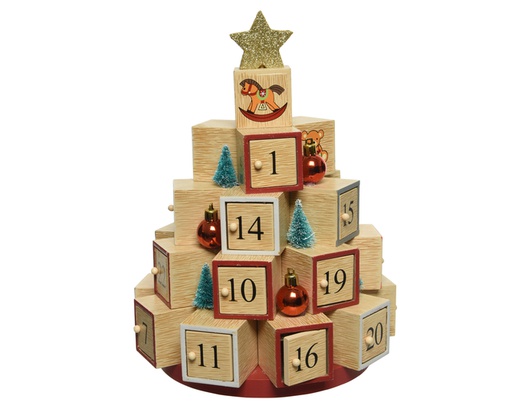 [4-550316] CALENDRIER DE L' AVENT BOÎTE - 28CM 