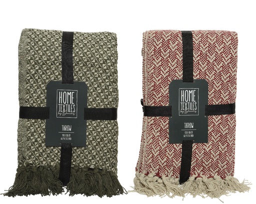 [4-613648] MANTA ALGODON - 130X170CM - 2 COLORES - PRECIO UNIDAD