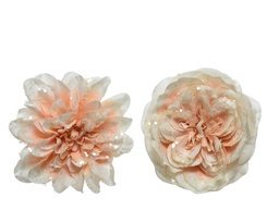 [4-629245] *** FLEURS EN TISSU- ROSE/DAHLIA 629245