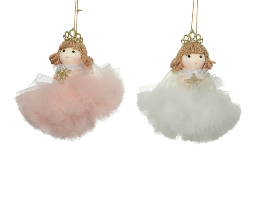 [4-634958] ANGEL FALDA TUL P COLGAR - 14CM - 2 COLORES - PRECIO UNIDAD