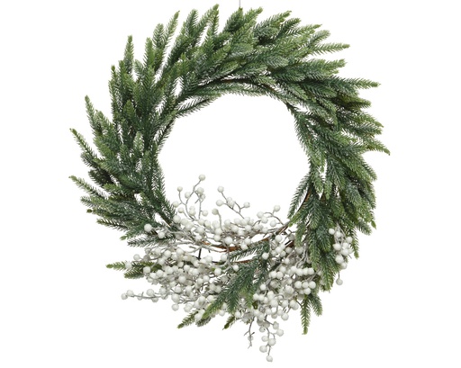 [4-687096] COURONNE VERTE AVEC DES RAYURES BLANCHES  687096