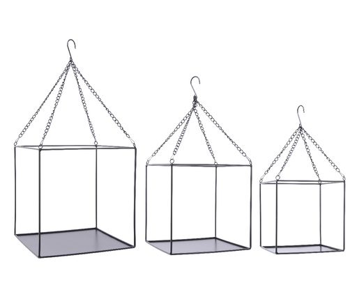 [4-740352] ***ÉTAGÈRES EN MÉTAL NOIR - PEUVENT ÊTRE SUSPENDUES 740352