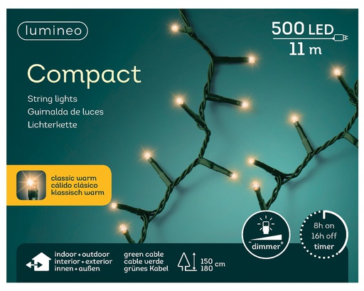 [4-495371] GUIRLANDE COMPACT D'EXTERIEUR 1100cm-500L