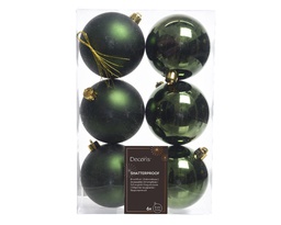 [4-022157] ASSORTIMENT DE BOULES DE NOEL - VERT SAPIN - dia8cm