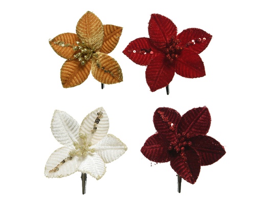 [4-629597] POINSETTIA POLYESTER dia10-H2cm
