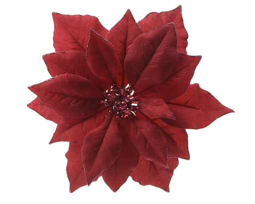 [4-629332] POINSETTIA POLYESTER L24-W24-H7cm
