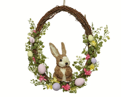 [4-802767] CORONA DE PASCUA PARA COLGAR - L10-W30-H36CM