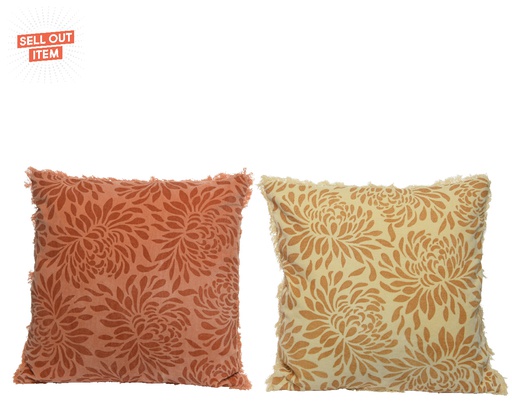 [4-807045] COJIN ALGODON - L45-W45-H10cm - 2 COLORES - PRECIO UNIDAD