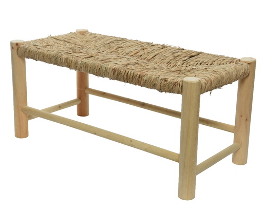 [4-825519] BANCO MADERA DE PAULONIA - L36-W75-H34CM