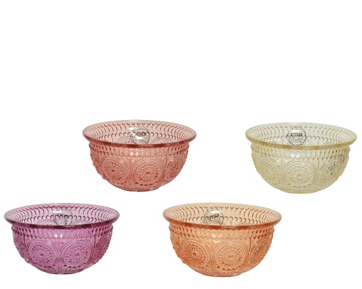 [4-825814] BOL CRISTAL -dia12.70-H6.70CM - 4 COLORES - PRECIO UNIDAD