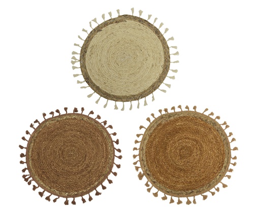 [4-838899] BAJOPLATO NATURAL - dia38-H0.50CM - 3 COLORES - PRECIO UNIDAD