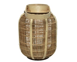 [4-844235] ***LANTERN HESSIAN dia19-H26cm