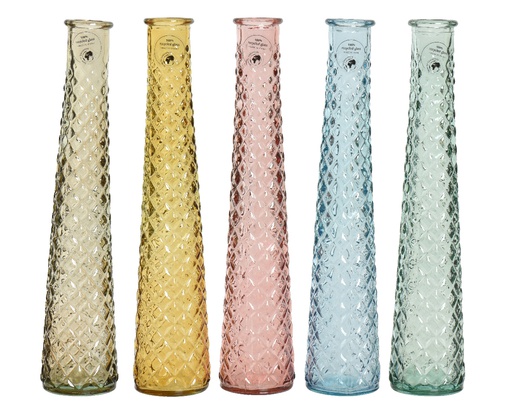 [4-869952] ***VASE RECYCLED GLASS dia7-H32cm