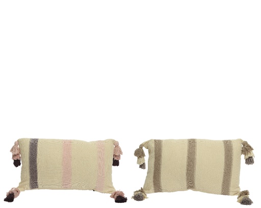 [4-877601] ***CUSHION EG COTTON L50-W30-H10cm