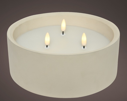 [4-898436] VELA LED EXTERIOR BAT BLANCA dia20-H8cm-3L