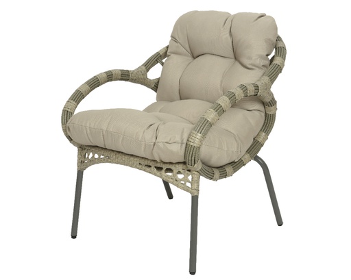 [4-899137] ***CASTEL CHAIR WICKER L71-W80-H80cm