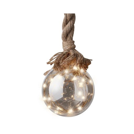 [4-480357] BOLA CRIS MICRO/CUERDA D14X80CM-30LED/CAL/BAT/3H/INT