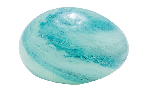 [GE-12103211] LAMPARA DE MESA/SUELO OVALADA - CRISTAL AZUL/MENTA - PRECIOSO - 40X30X24CM