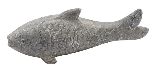[GE-12303320] PEZ DECORATIVO DE PIEDRA (magnesio) - GRIS -  65.5X15X22CM