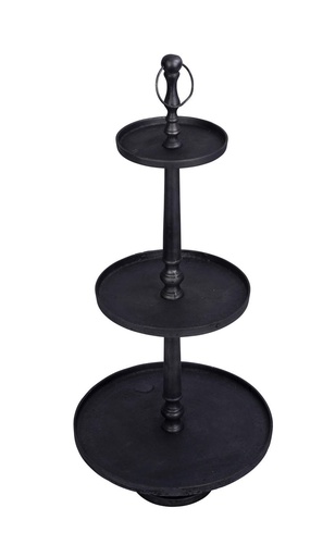 [GE-22205118] ETAGERE ALUMINIO 3 PISOS - GRIS ANTRACITA - D40/H91CM