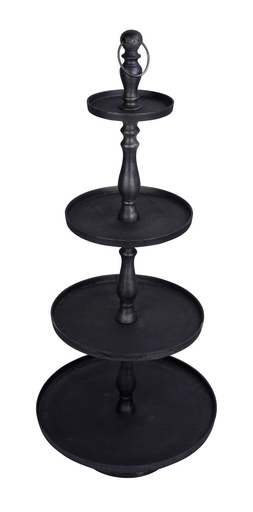 [GE-22205119] ETAGERE ALUMINIO 4 PISOS - GRIS ANTRACITA - D50/H116CM