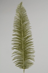 [4-708098] HOJA PLUMA C/PURP 45CM VERD S/4