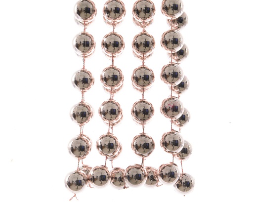 [4-001780] GUIRNALDA PERLAS PLASTICO XXL -ROSA - Dia2-L270cm
